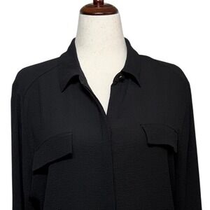 Chico's Black Button-Front Tunic